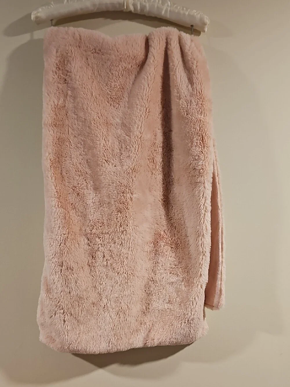 UGG Plush Faux-Fur Body Pillow Cover in Blush